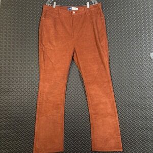 Old Navy Orange Corduroy Extra‎ High Rise Kicker Bootcut Pants Women's Size 16